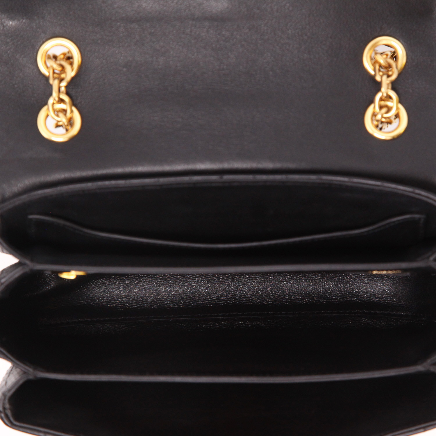 Celine  C bag handbag  in black quilted leather  and black leather - Detail D3