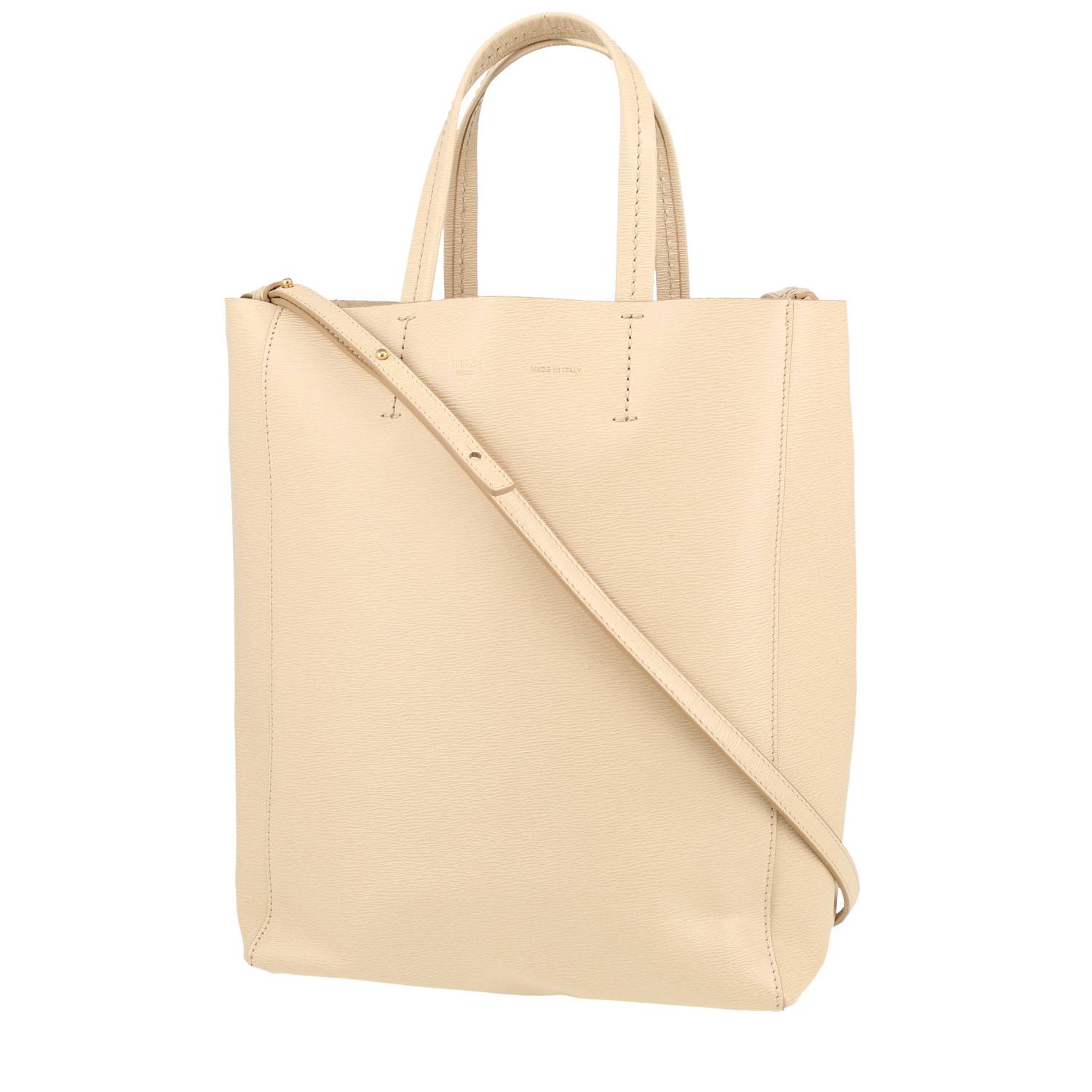 Celine Vertical shopping bag in beige leather