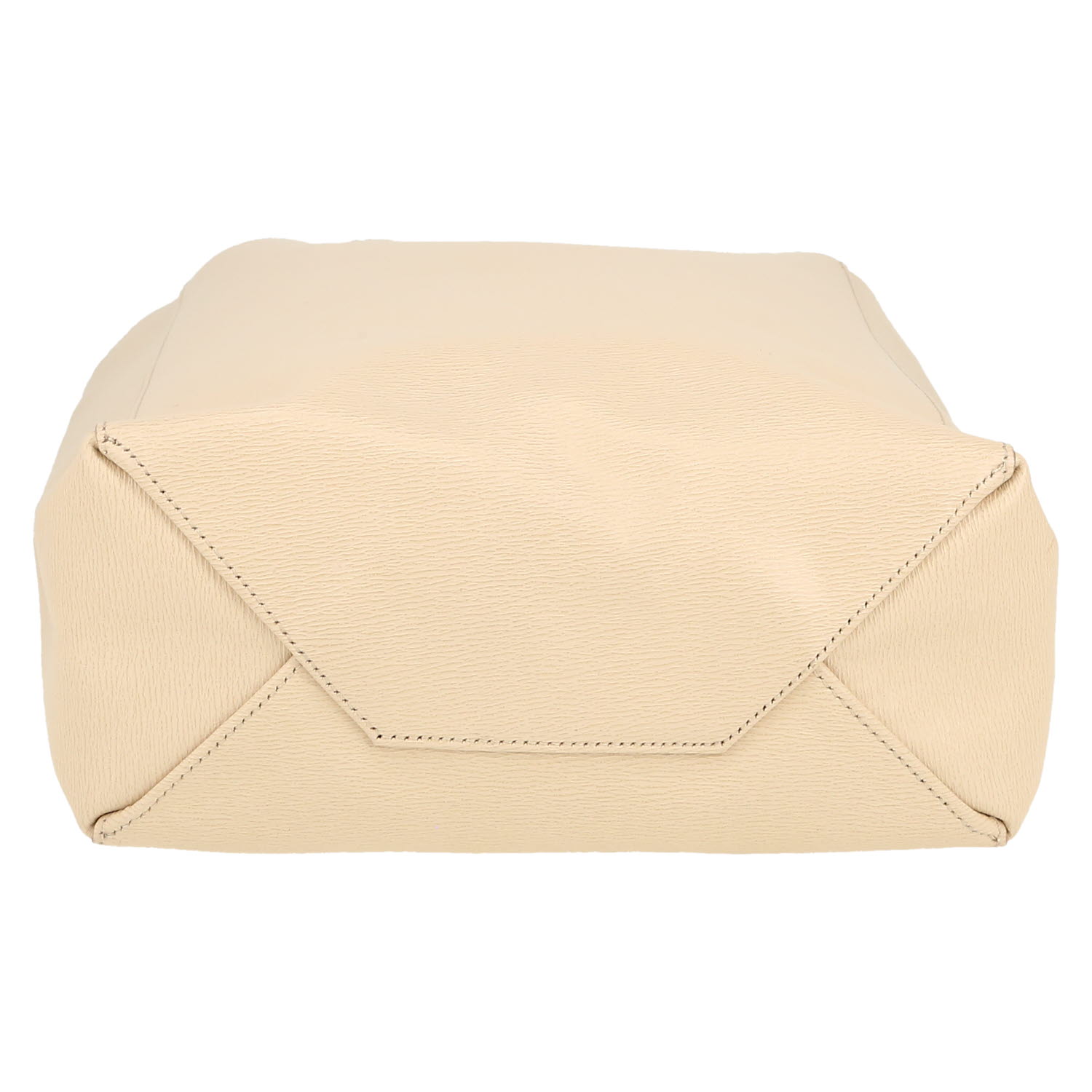 Sac cabas Celine  Vertical en cuir beige - Detail D1