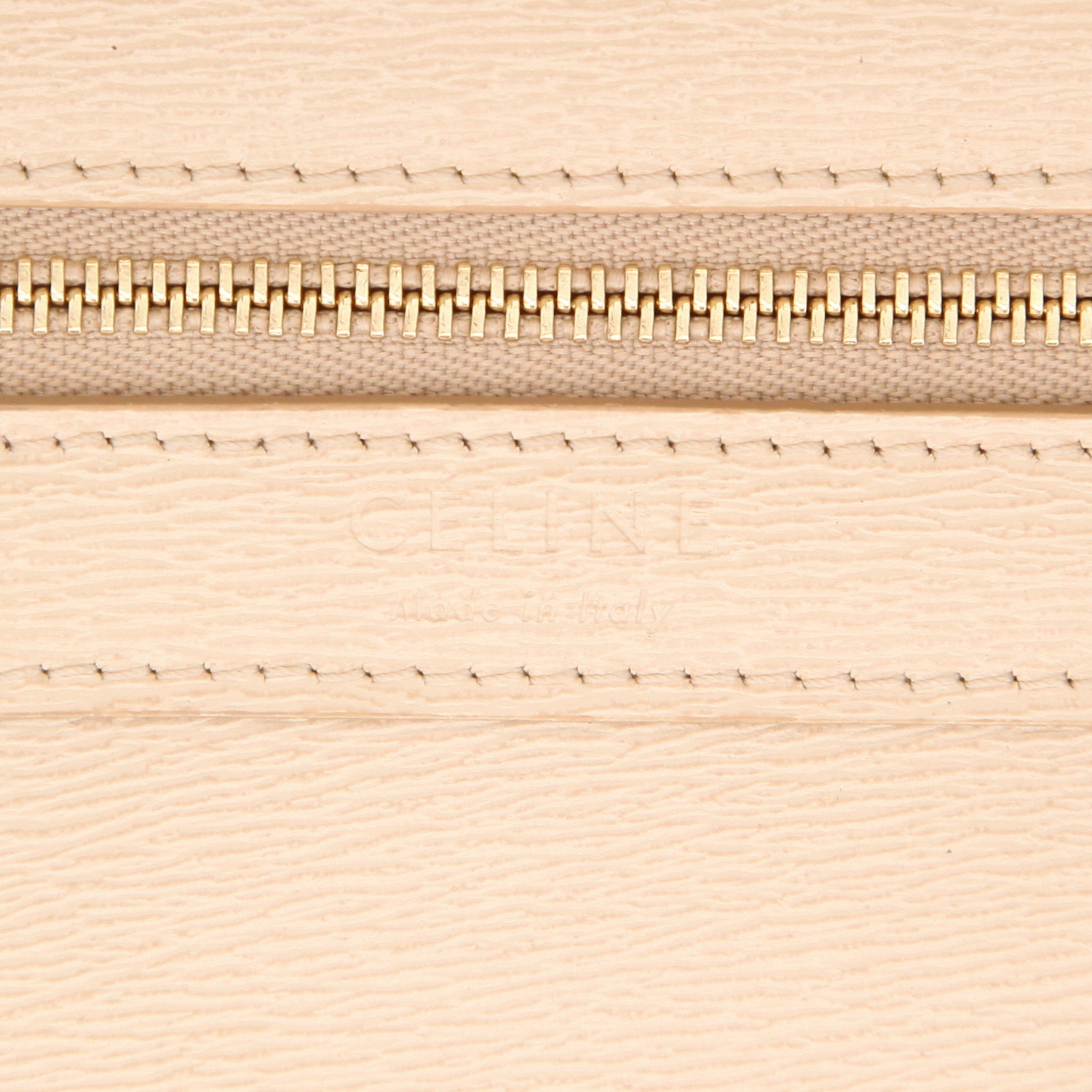 Sac cabas Celine  Vertical en cuir beige - Detail D2