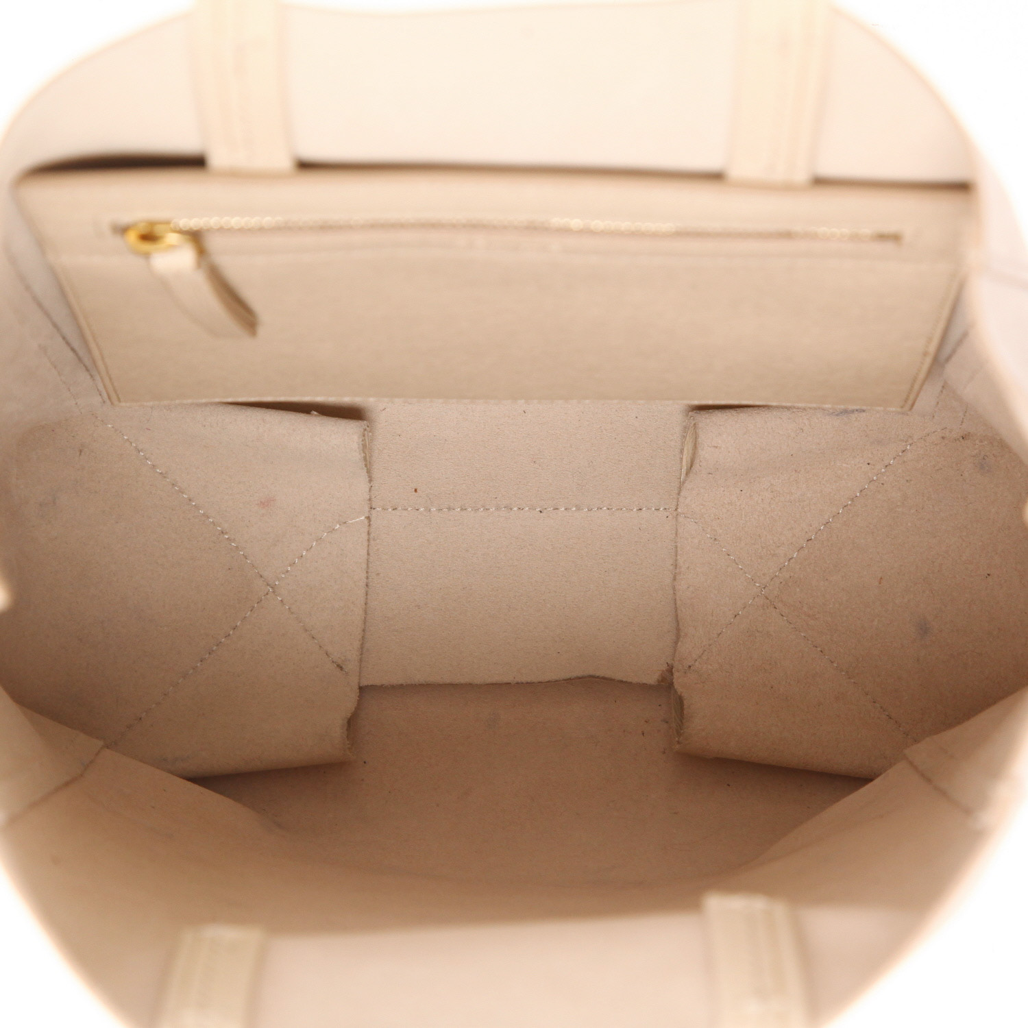 Celine  Vertical shopping bag  in beige leather - Detail D3