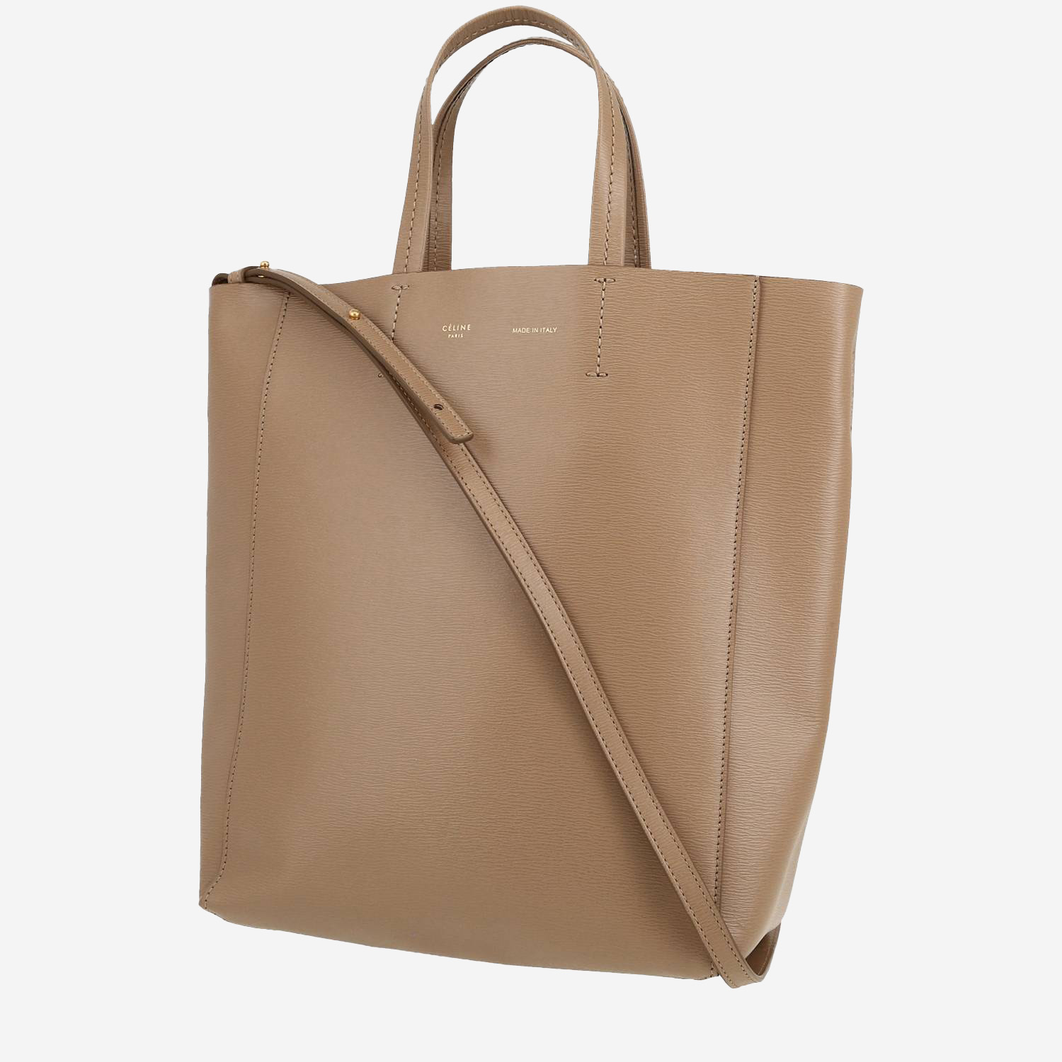 Celine Vertical handbag in taupe grained leather
