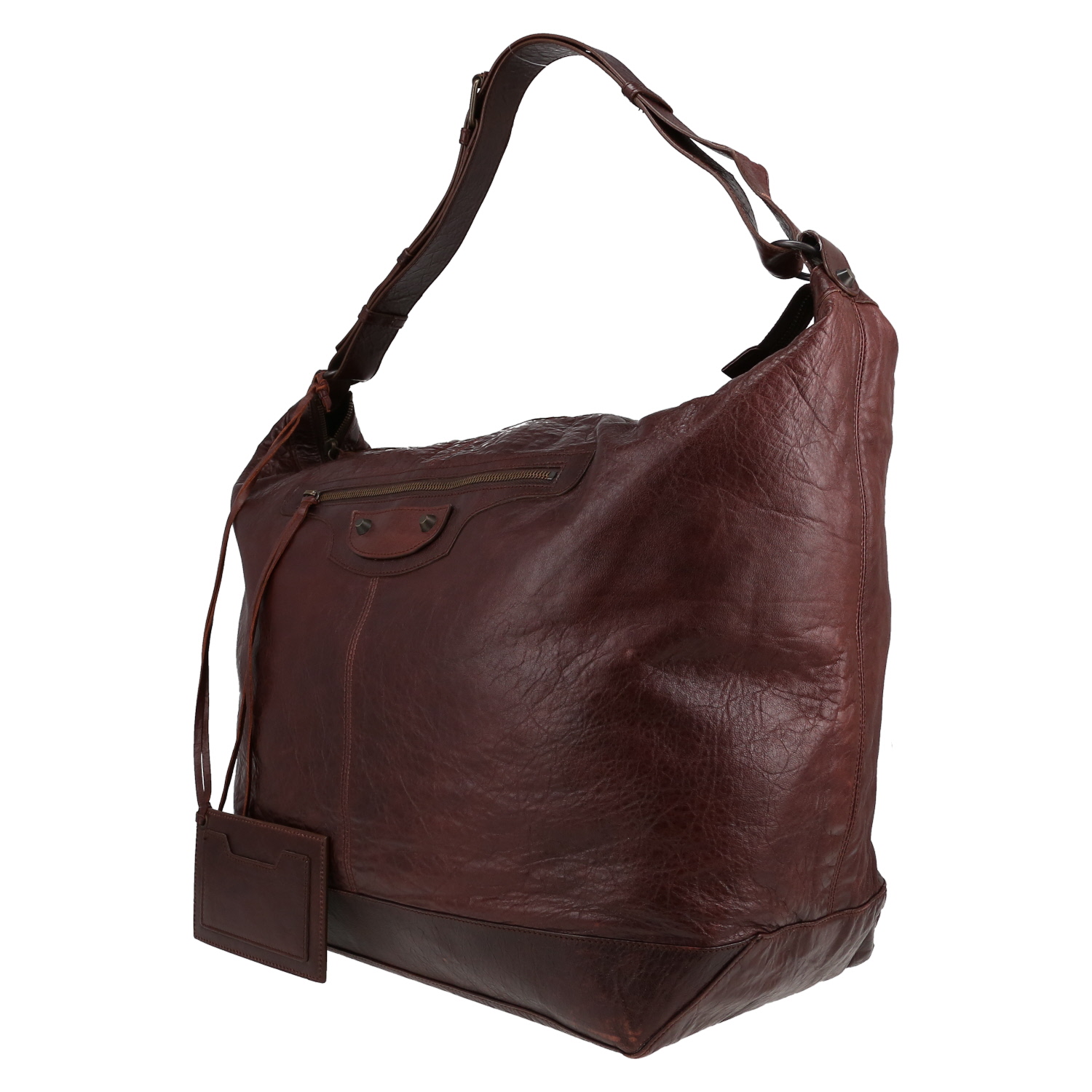 Shopping bag Balenciaga   in pelle marrone - Detail D2