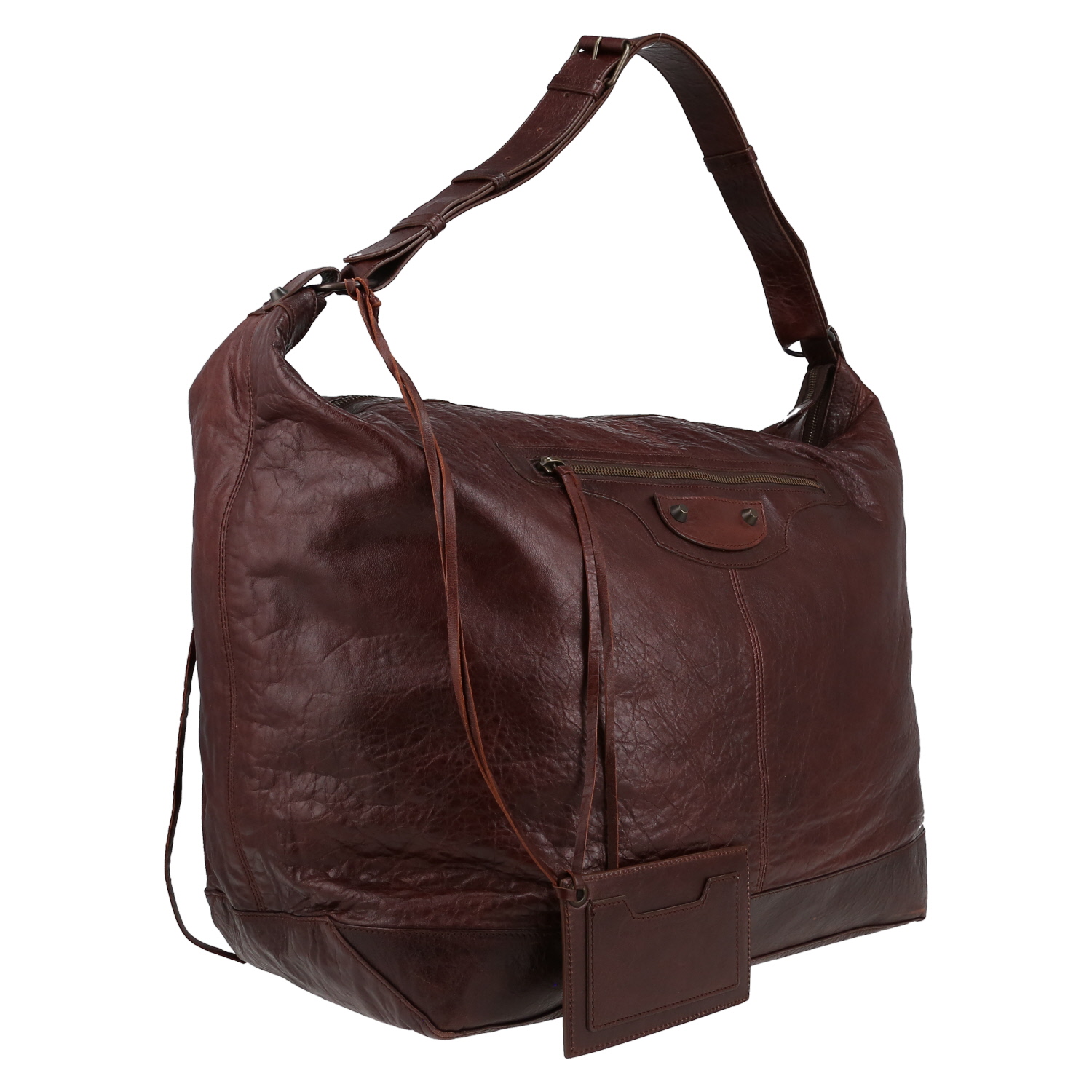 Shopping bag Balenciaga   in pelle marrone - Detail D3