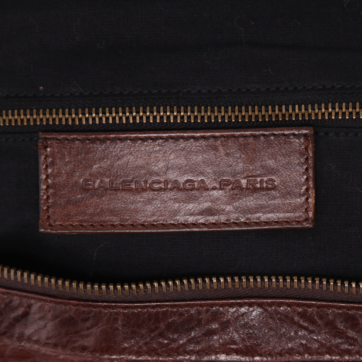 Shopping bag Balenciaga   in pelle marrone - Detail D6