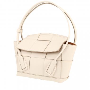 Bolso de mano Bottega Veneta  Arco en cuero intrecciato blanco