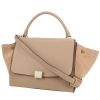 Celine  Trapeze handbag  in beige leather  and beige suede - 00pp thumbnail