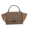 Celine  Trapeze medium model  handbag  in etoupe patent leather  and beige suede - 360 thumbnail