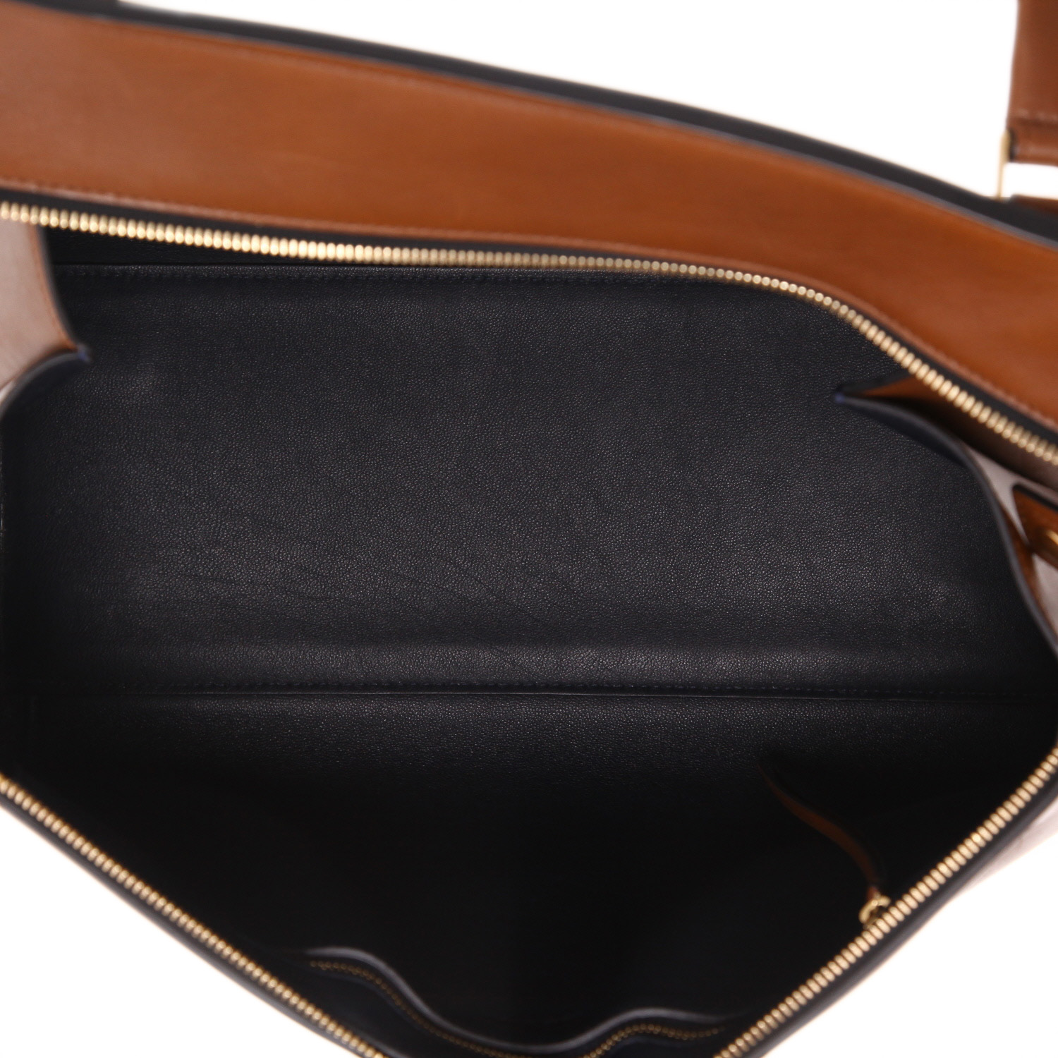 Celine  Edge handbag  in brown leather - Detail D3