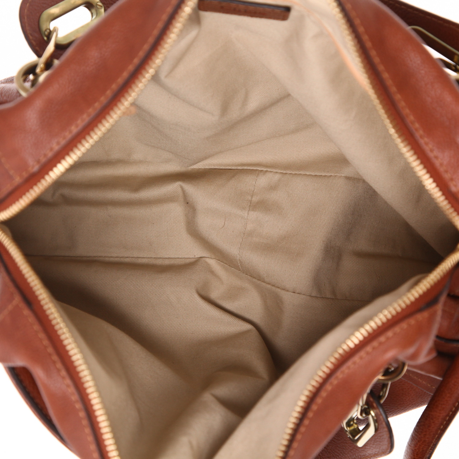 Bolso de mano Chloé  Paraty en cuero marrón - Detail D3