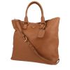 Prada  Daino shopping bag  in gold grained leather - 00pp thumbnail