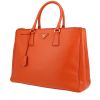Prada  Galleria medium model  handbag  in orange leather saffiano - 00pp thumbnail