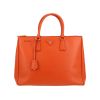 Prada  Galleria medium model  handbag  in orange leather saffiano - 360 thumbnail