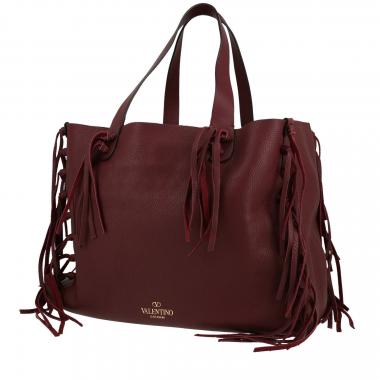 Sac à main Valentino Garavani   en cuir bordeaux