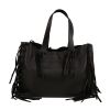 Valentino Garavani   shopping bag  in black leather - 360 thumbnail