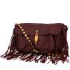 Valentino Garavani  C-Rockee handbag  in burgundy grained leather - 00pp thumbnail