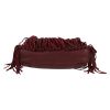 Valentino Garavani  C-Rockee handbag  in burgundy grained leather - Detail D1 thumbnail