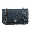 Chanel  Timeless Classic handbag  in blue quilted leather - 360 thumbnail