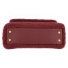 Chanel  Coco Handle shoulder bag  in burgundy synthetic furr  and burgundy leather - Detail D1 thumbnail