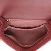 Chanel  Coco Handle shoulder bag  in burgundy synthetic furr  and burgundy leather - Detail D3 thumbnail