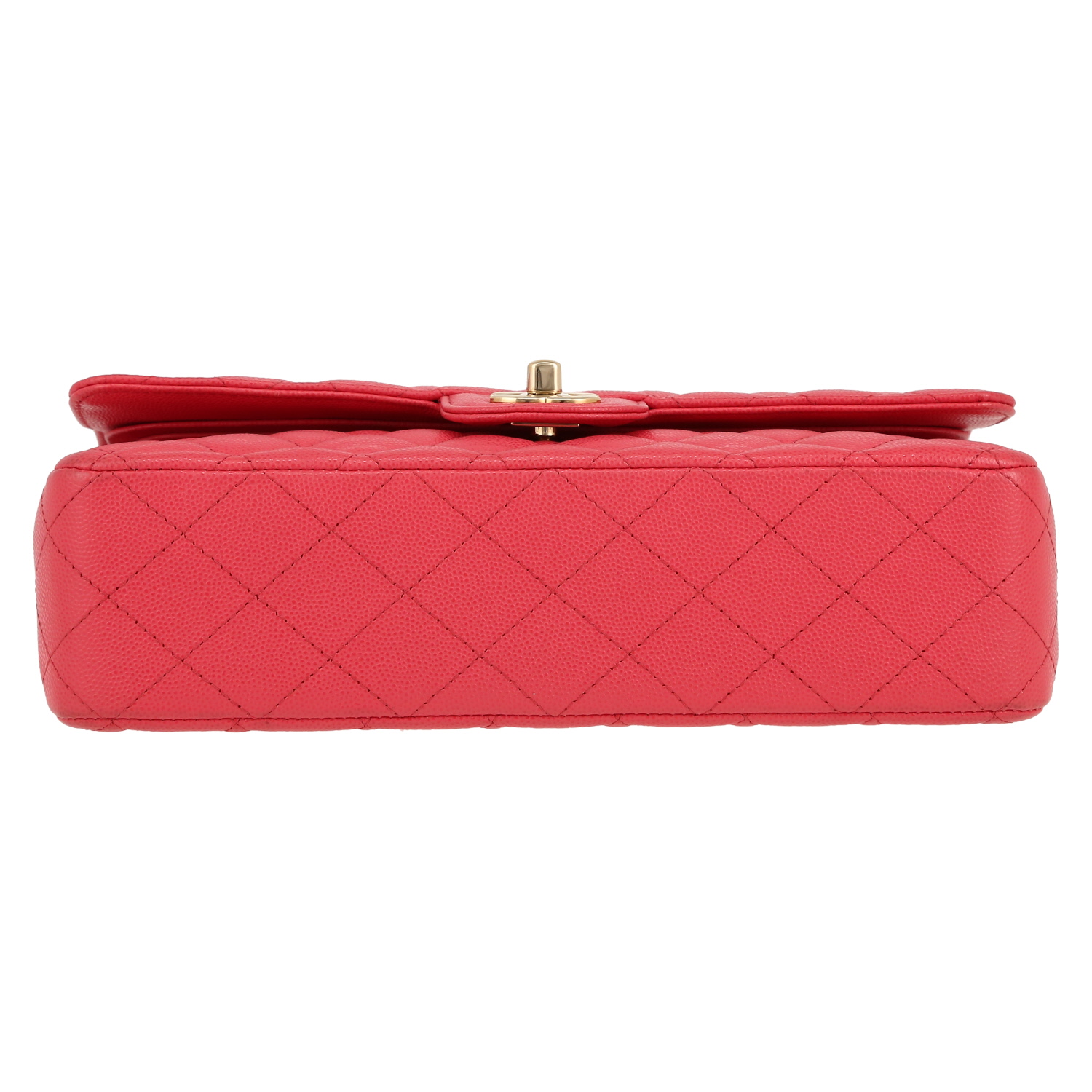 Sac à main Chanel  Timeless Classic en cuir grainé matelassé rose - Detail D1