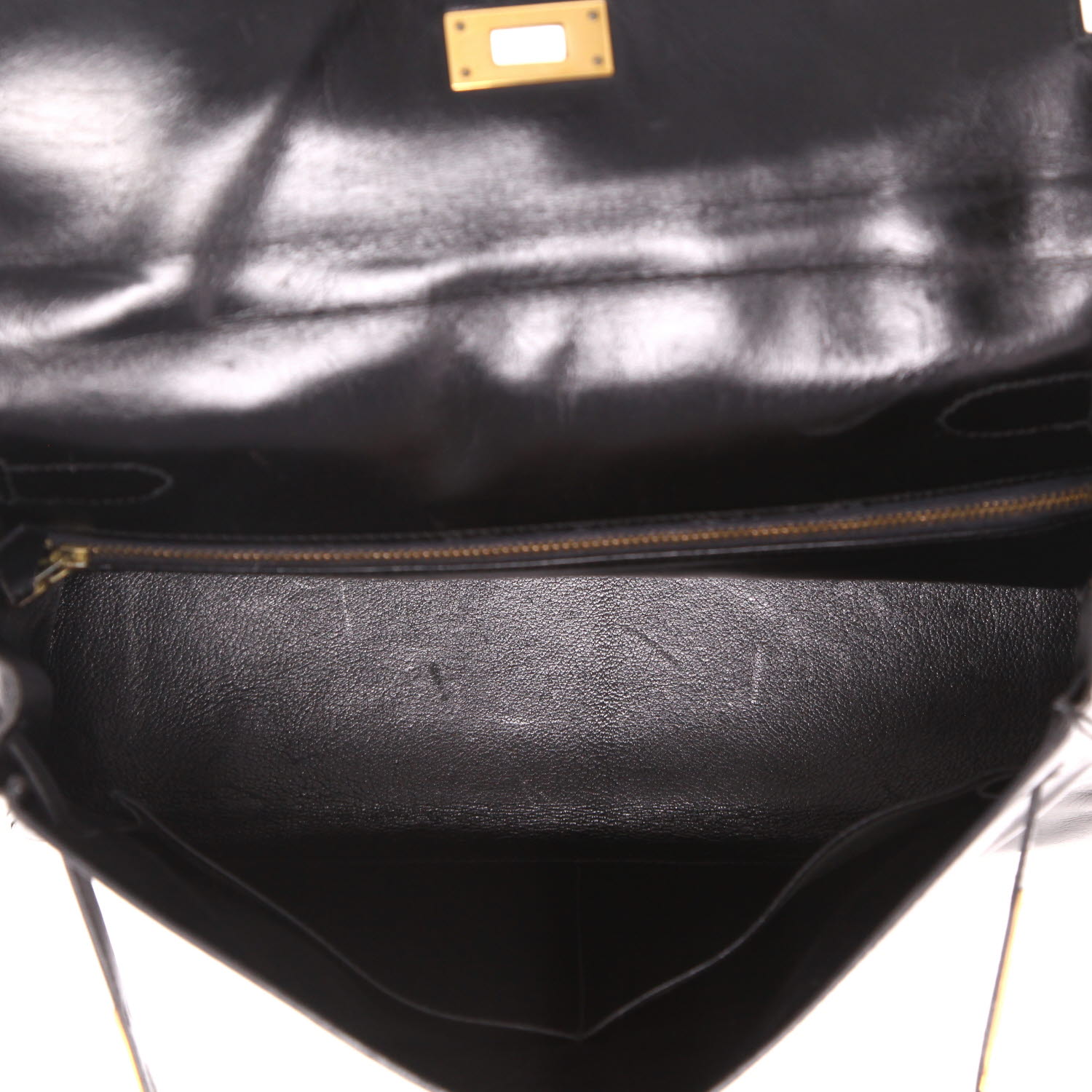 Borsa Hermès  Kelly 32 cm in pelle box nera - Detail D3