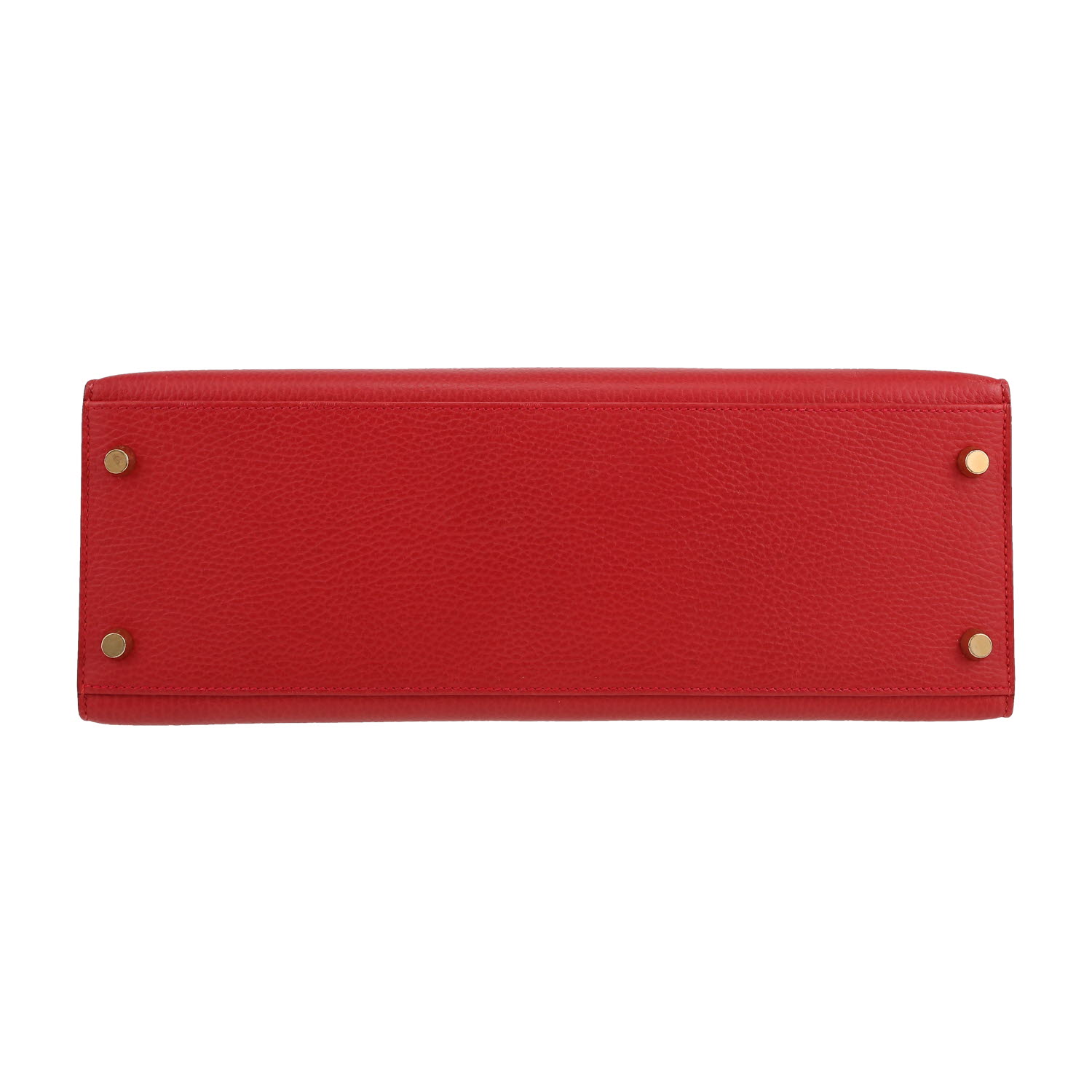 Sac à main Hermès  Kelly 32 cm en cuir Ardenne rouge Vif - Detail D1