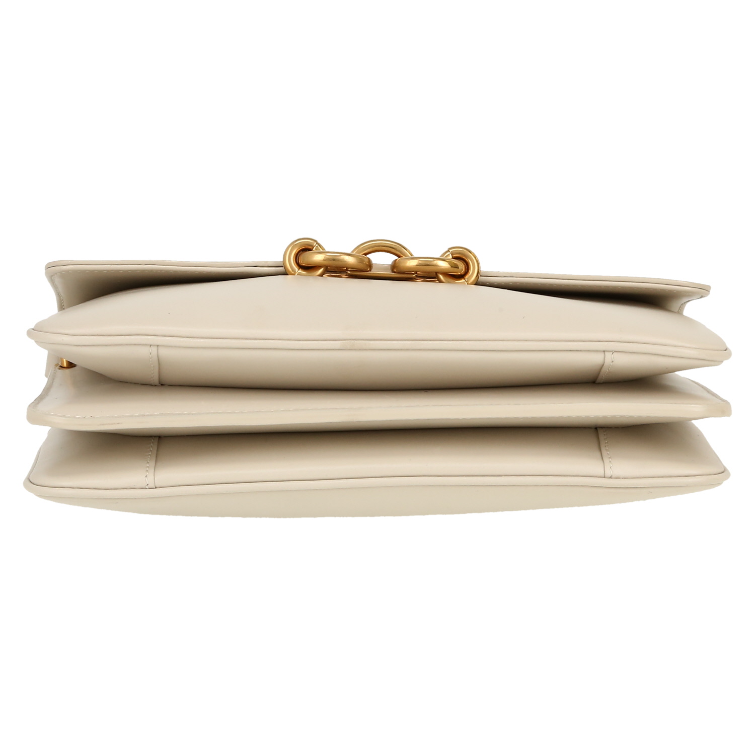 Bolso de mano Saint Laurent  Satchel en cuero blanco - Detail D1