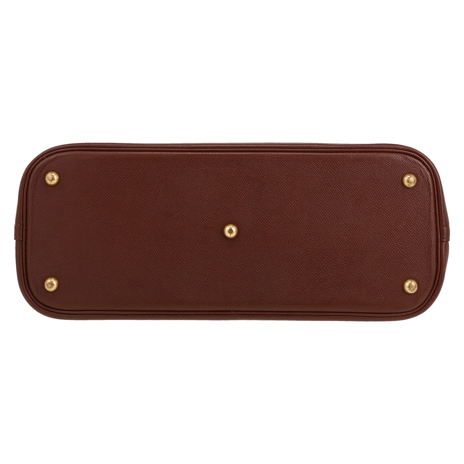 Hermès  Bolide 35 cm handbag  in brown Courchevel leather - Detail D1