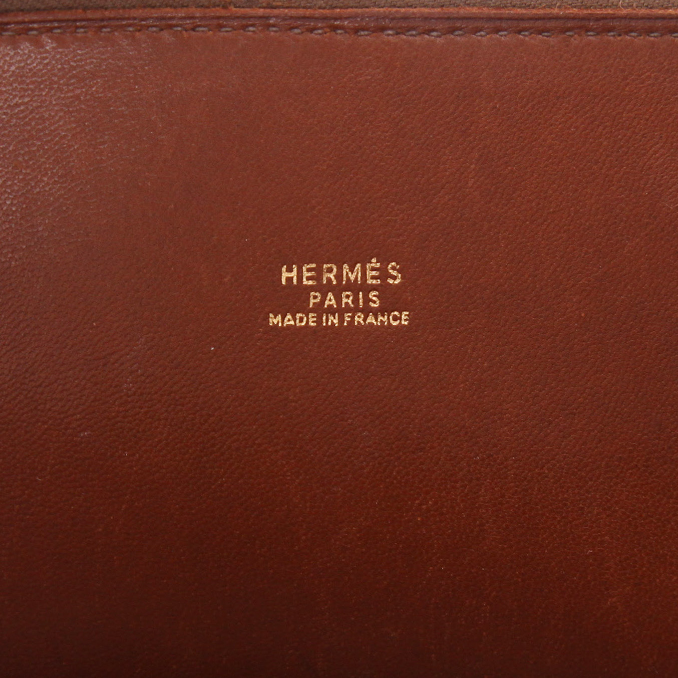 Hermès  Bolide 35 cm handbag  in brown Courchevel leather - Detail D2