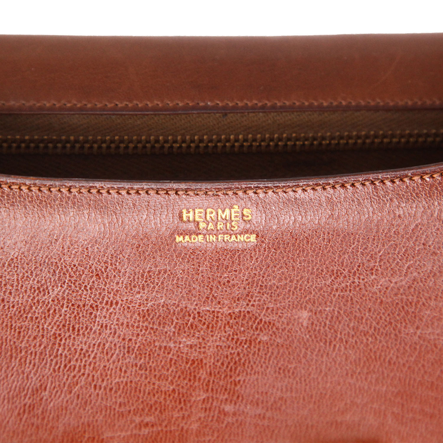 Hermès  Constance handbag  in brown leather - Detail D2