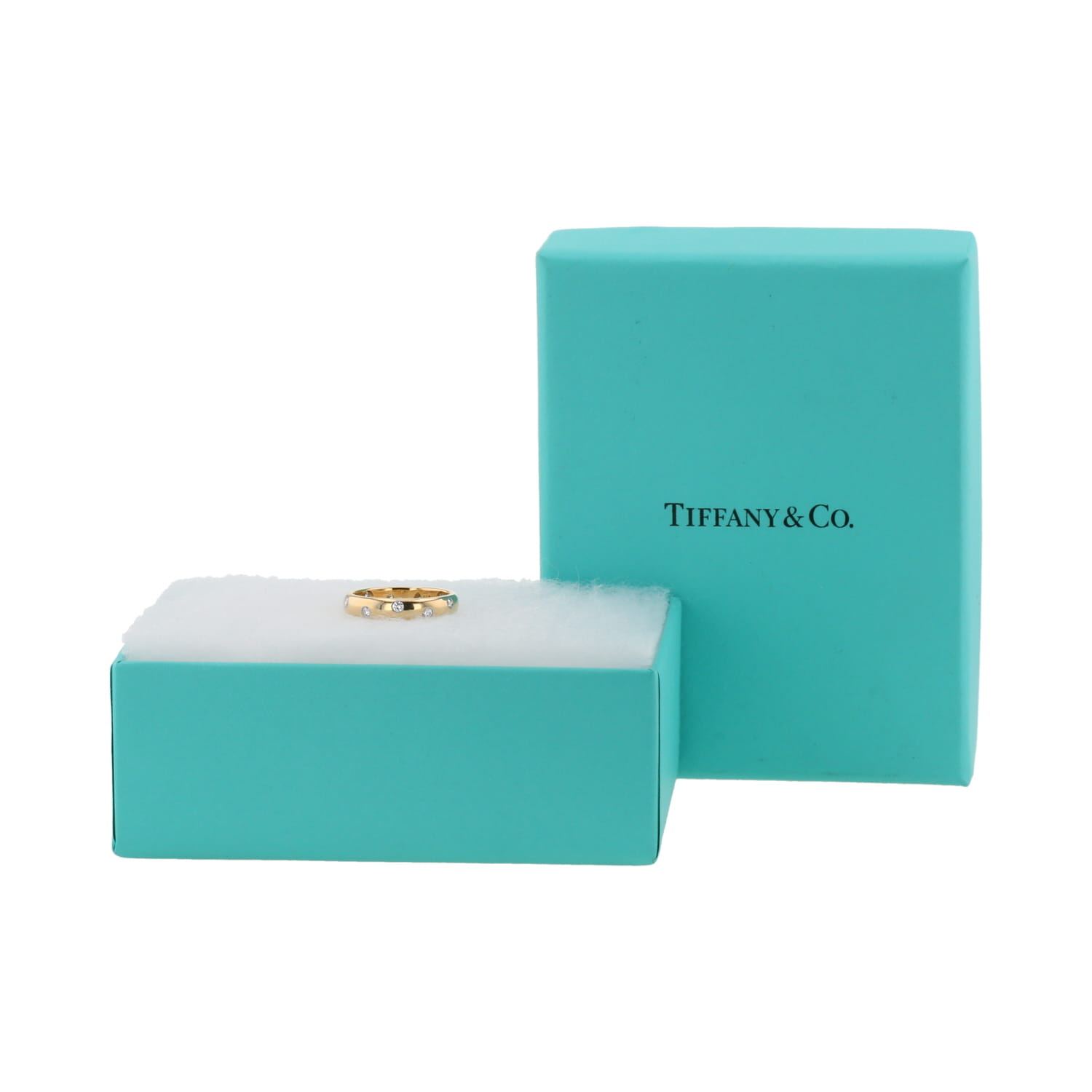 Sortija Tiffany 
Co Etoile de oro amarillo, platino y diamantes - Detail D2