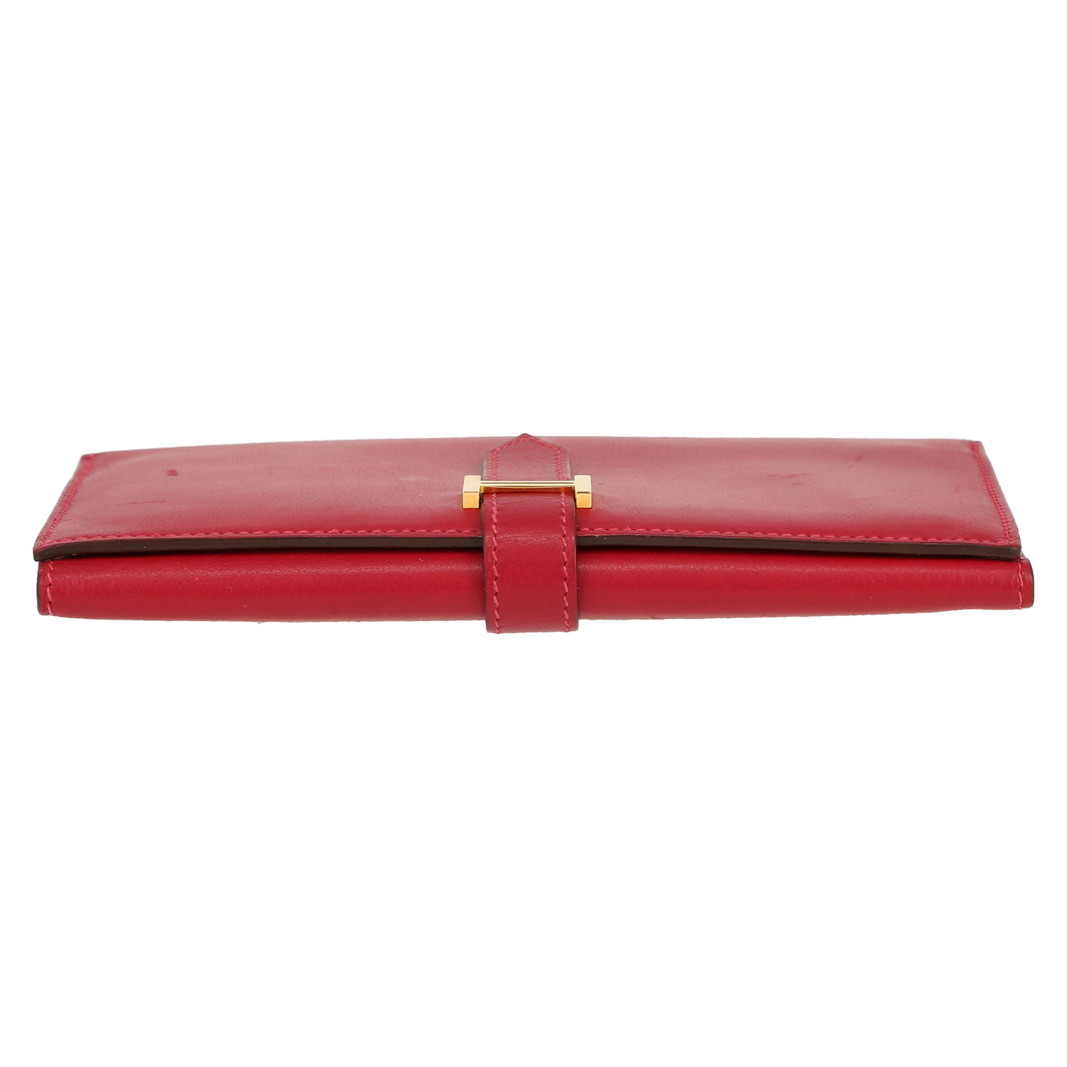 Hermès  Bearn wallet  in red leather - Detail D1
