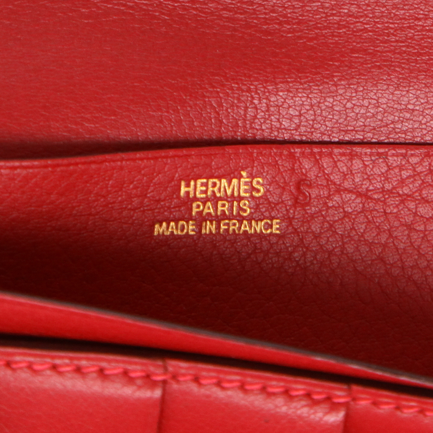 Hermès  Bearn wallet  in red leather - Detail D2