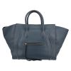 Celine  Phantom shopping bag  in blue leather - Detail D1 thumbnail