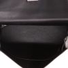 Hermès  Kelly 32 cm handbag  in black and cream color canvas  and black leather - Detail D3 thumbnail