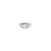 Vintage   1950's ring in white gold, platinium and diamonds - 360 thumbnail