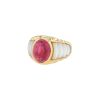 Mauboussin Nadia ring in yellow gold, tourmaline and mother of pearl - 00pp thumbnail