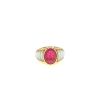 Mauboussin Nadia ring in yellow gold, tourmaline and mother of pearl - 360 thumbnail