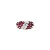 Vintage  ring in white gold, diamonds and ruby - 360 thumbnail