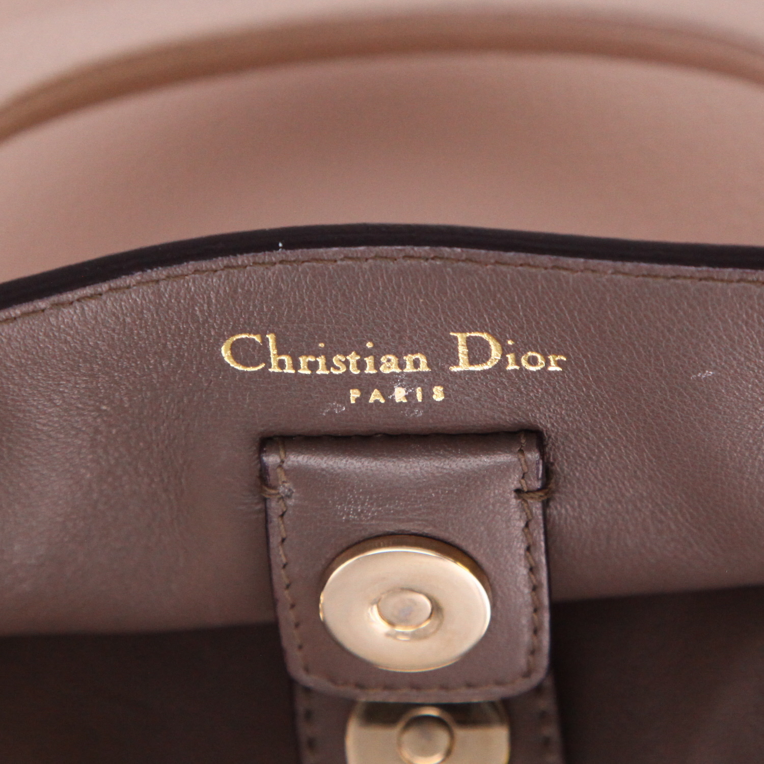 Dior  Diorissimo handbag  in pink grained leather - Detail D2