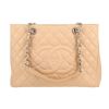 Chanel  Shopping GST bag worn on the shoulder or carried in the hand  in beige quilted grained leather - 360 thumbnail