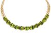 Vintage  necklace in yellow gold and peridots - 00pp thumbnail