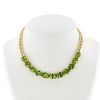 Vintage  necklace in yellow gold and peridots - 360 thumbnail