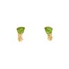 Vintage  earrings in yellow gold and peridots - 360 thumbnail