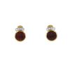 Pomellato  earrings in yellow gold, garnets and diamonds - 360 thumbnail