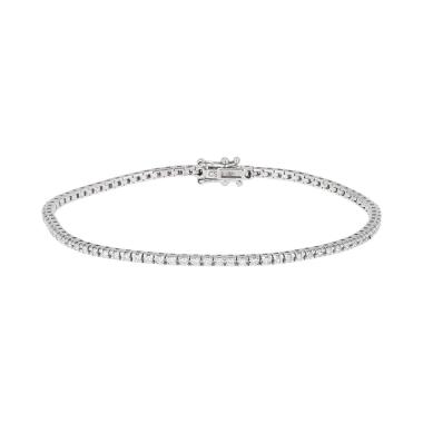 Bracelet ligne en or blanc et diamants (1,01 carat)