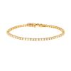 Bracelet ligne en or jaune et diamants (2,95 carats) - 360 thumbnail