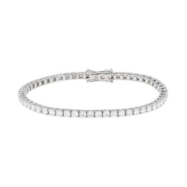 Tennis bracelet in white gold and diamonds (4,71 carats)
