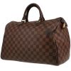 Louis Vuitton  Speedy 35 handbag  in ebene damier canvas  and brown leather - 00pp thumbnail